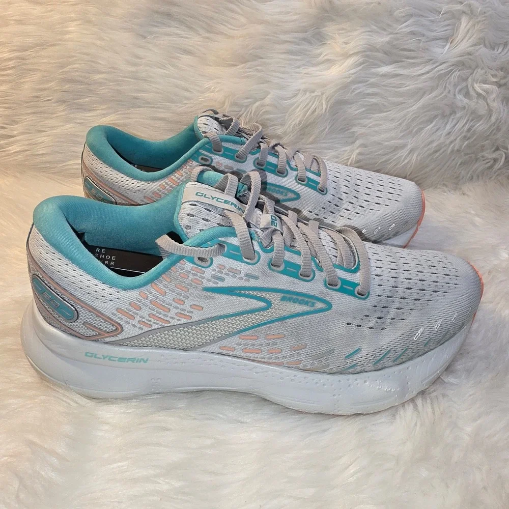 Brooks Glycerin 20 Shoes - Women's 10 D Wide - Oyster Coral